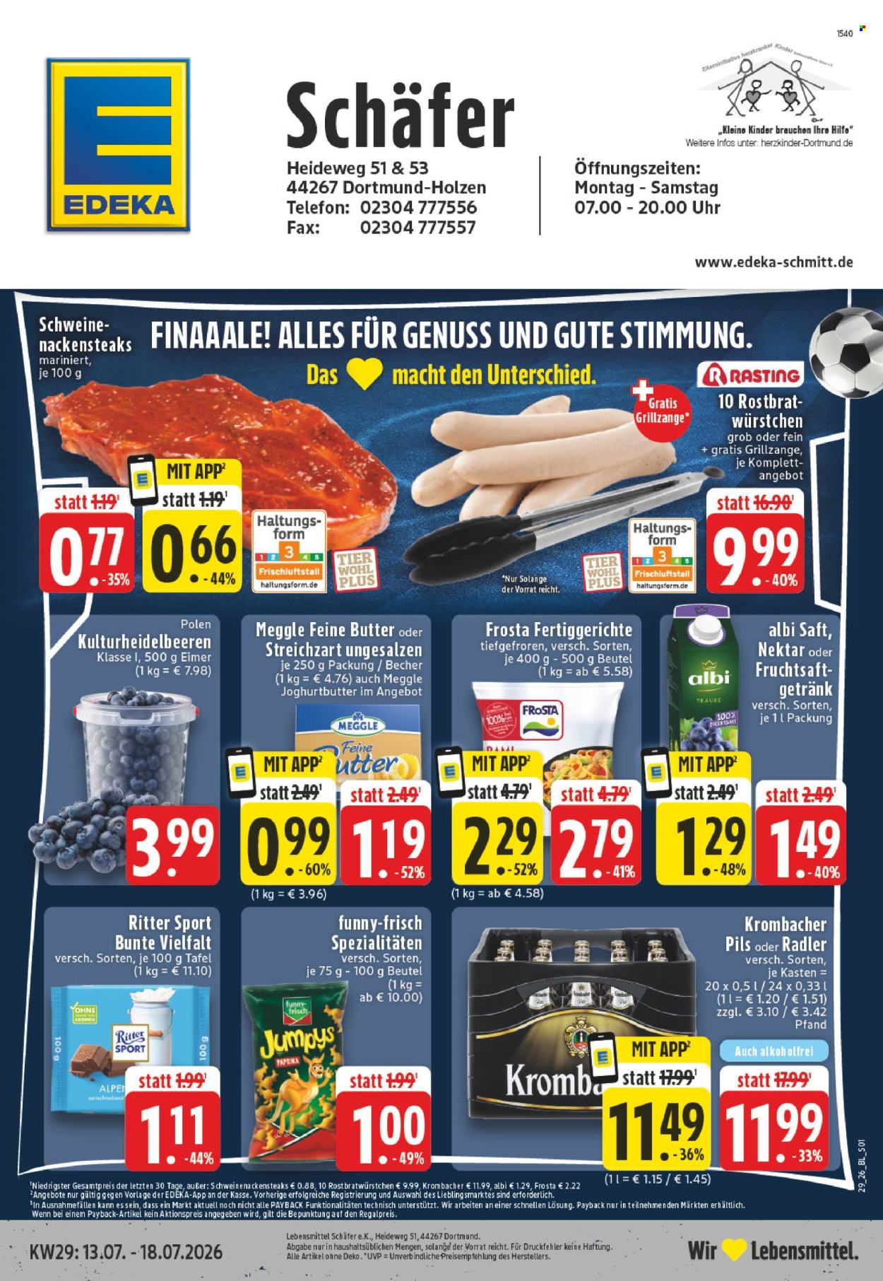 Edeka Prospekte  - 13.07.2026 - 18.07.2026. Seite 1
