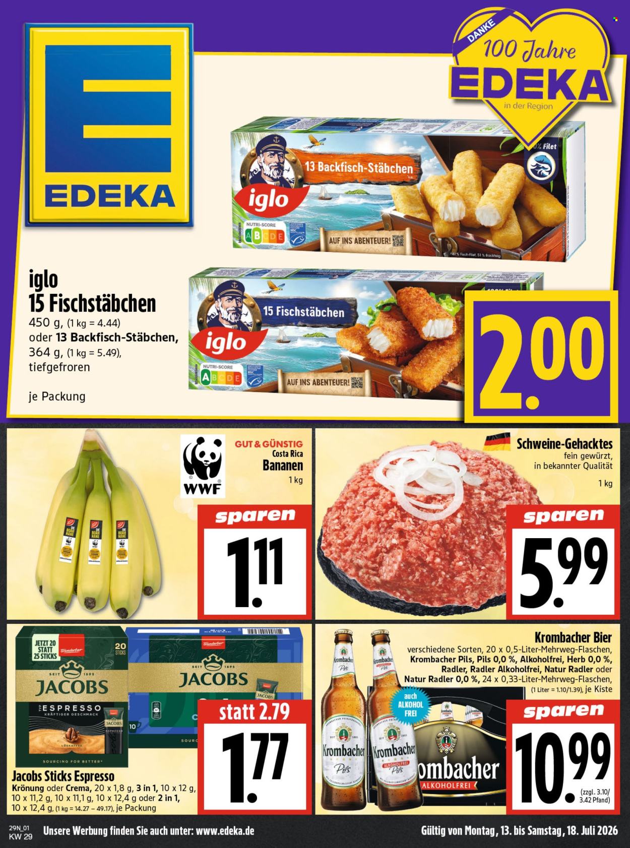 Edeka Prospekte  - 13.07.2026 - 18.07.2026. Seite 1