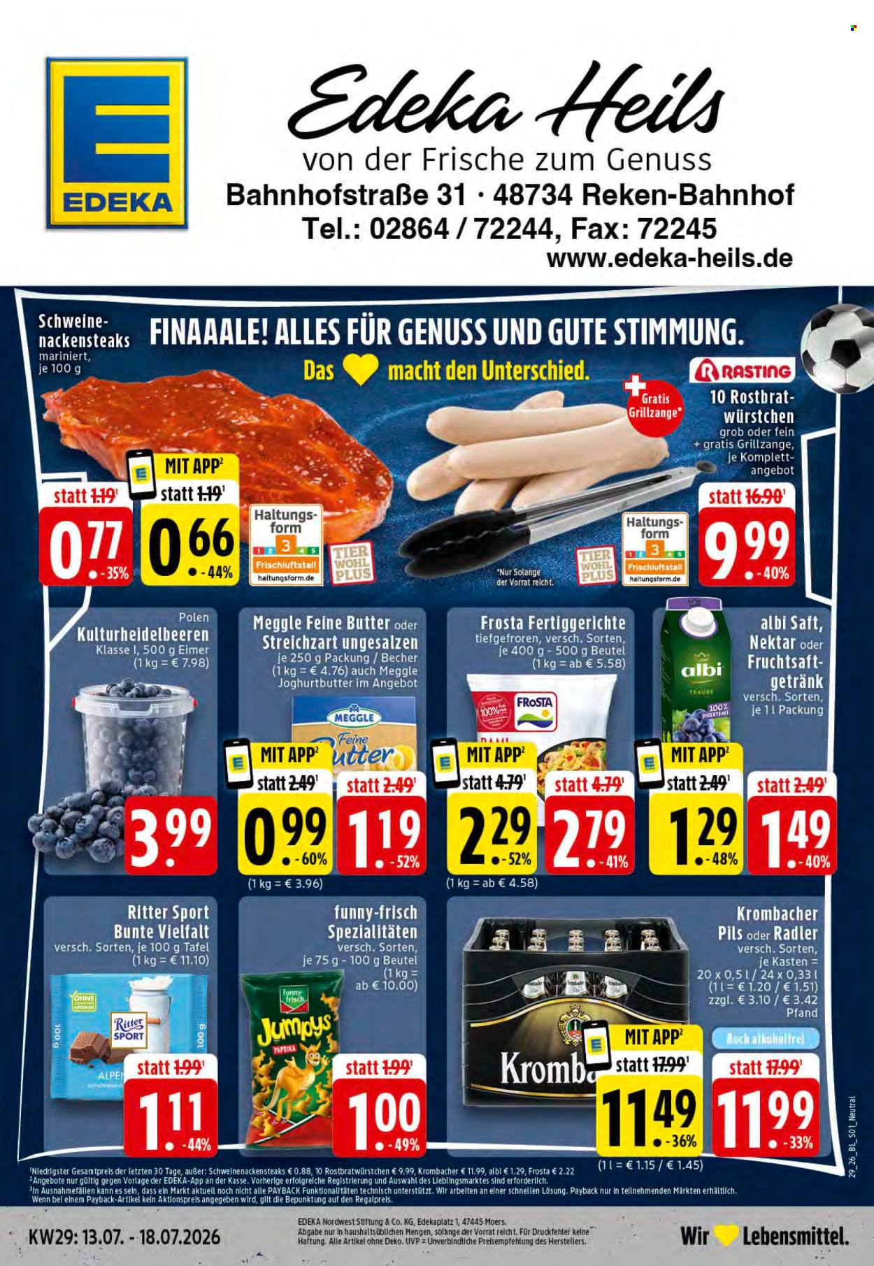 Edeka Prospekte  - 13.07.2026 - 18.07.2026. Seite 1