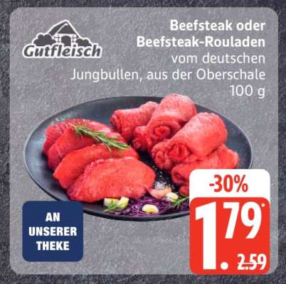 Beefsteak oder Beefsteak-Rouladen