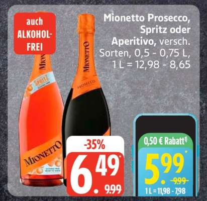 Mionetto Prosecco, Spritz oder Aperitivo