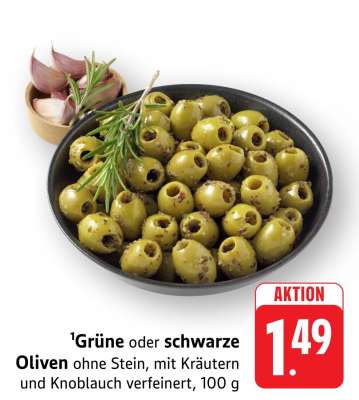 Grüne oder schwarze Oliven
