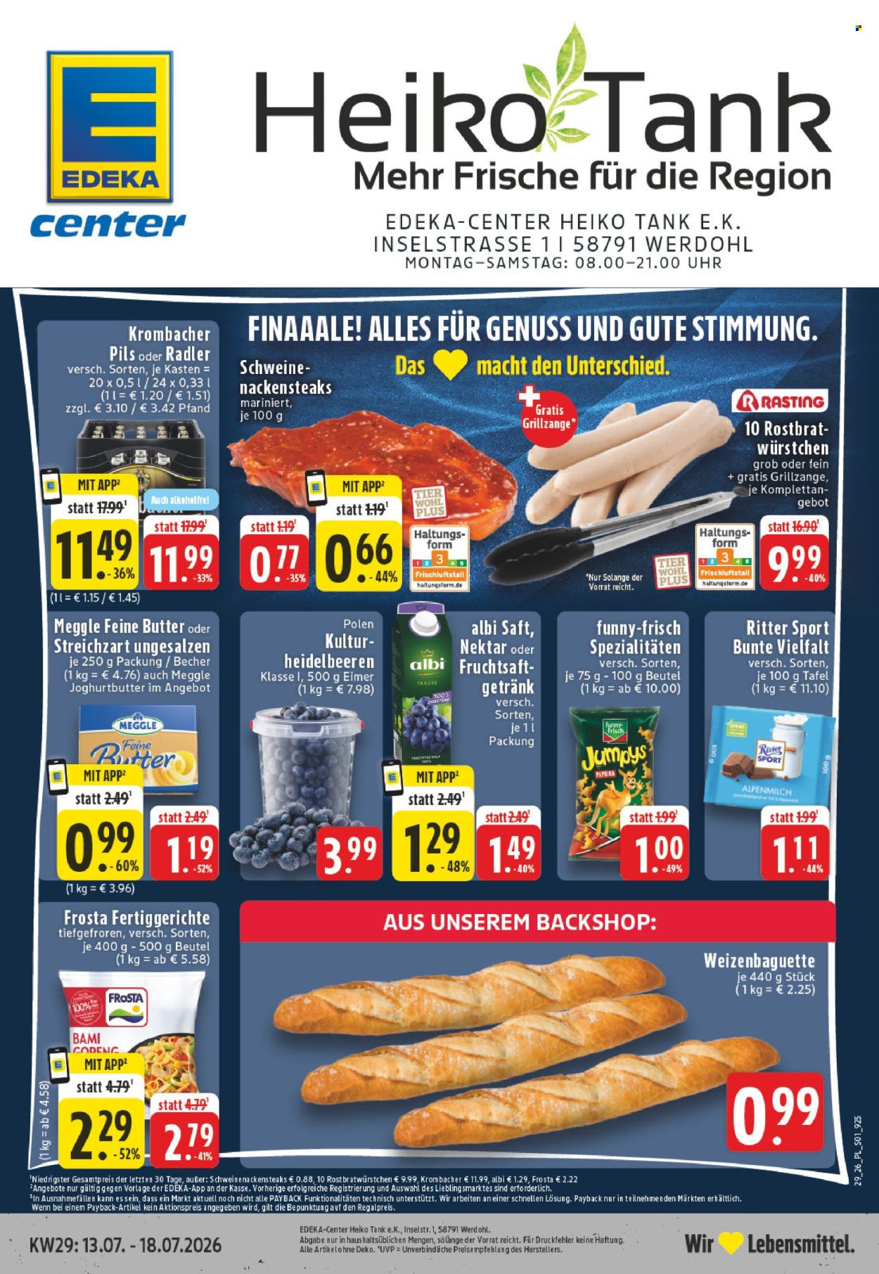 E center Prospekte  - 13.07.2026 - 18.07.2026. Seite 1