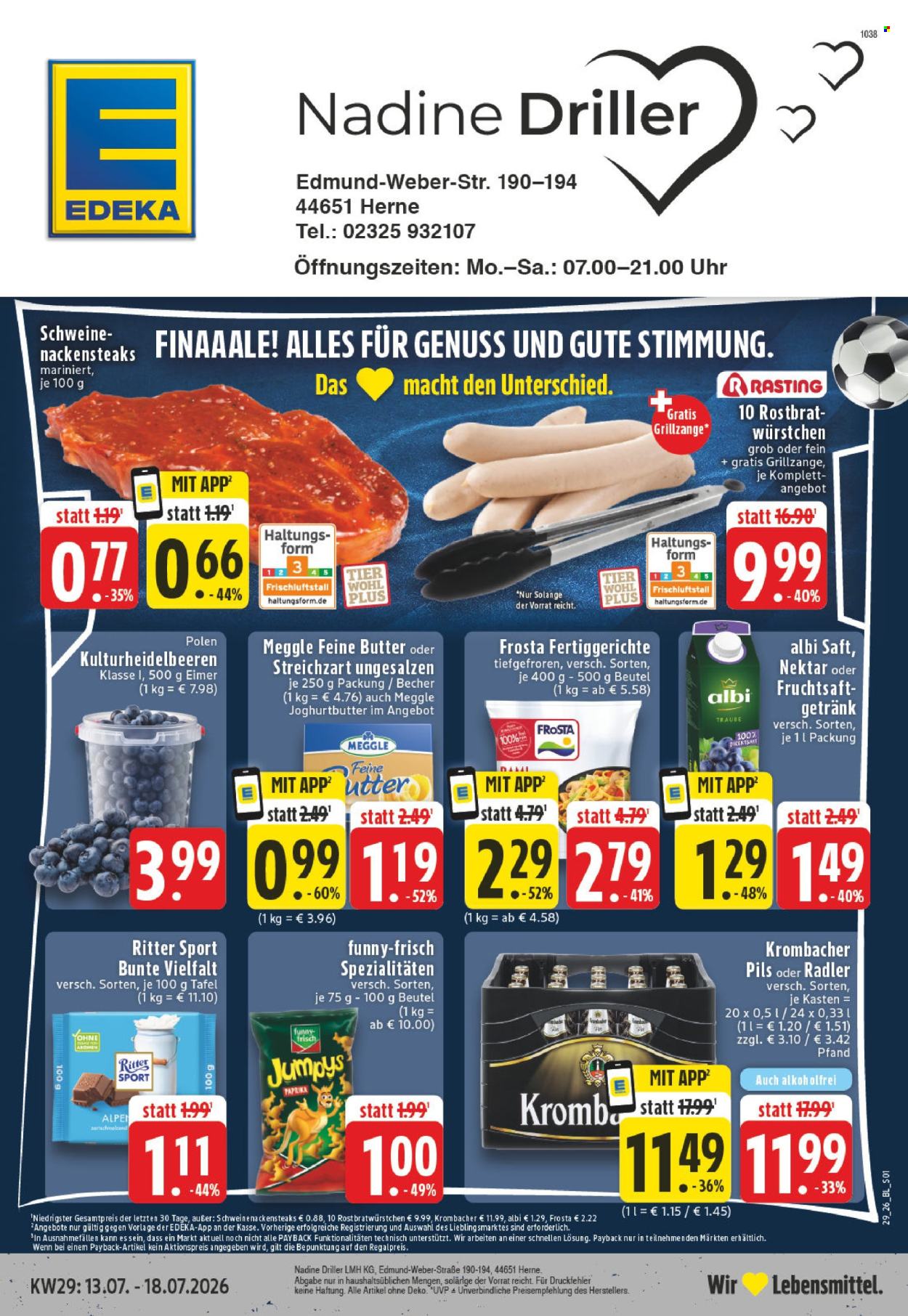 Edeka Prospekte  - 13.07.2026 - 18.07.2026. Seite 1