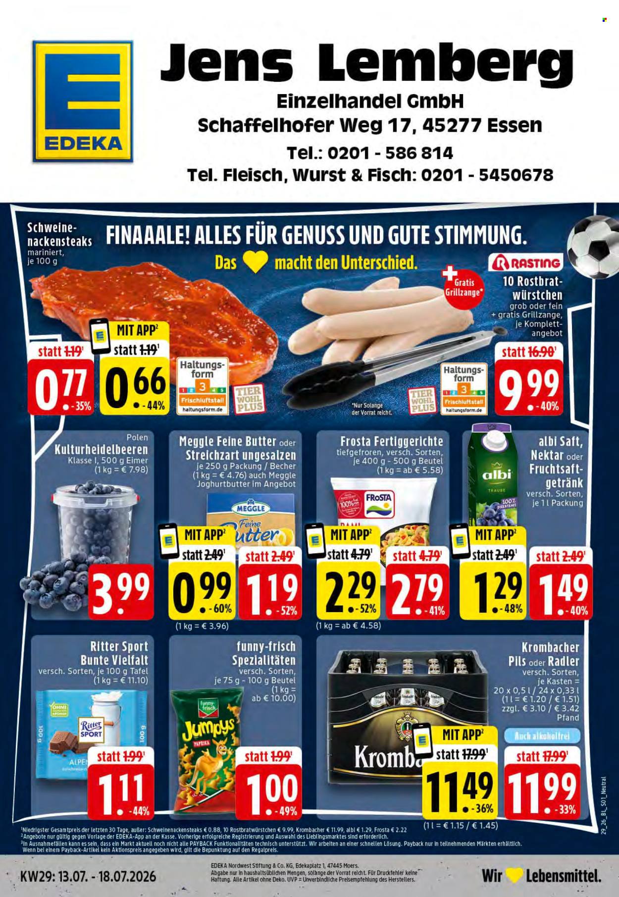 Edeka Prospekte  - 13.07.2026 - 18.07.2026. Seite 1