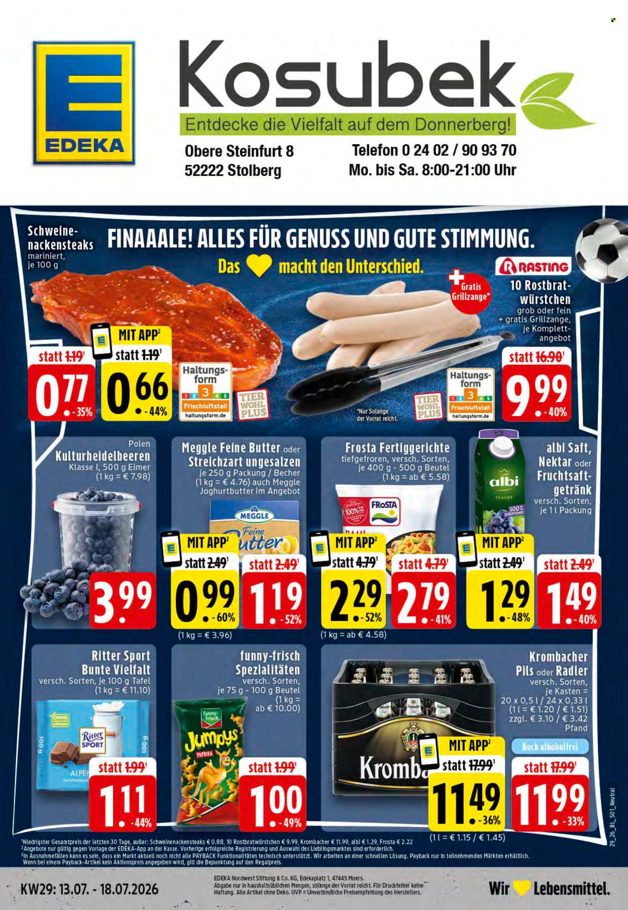 Edeka Prospekte  - 13.07.2026 - 18.07.2026. Seite 1