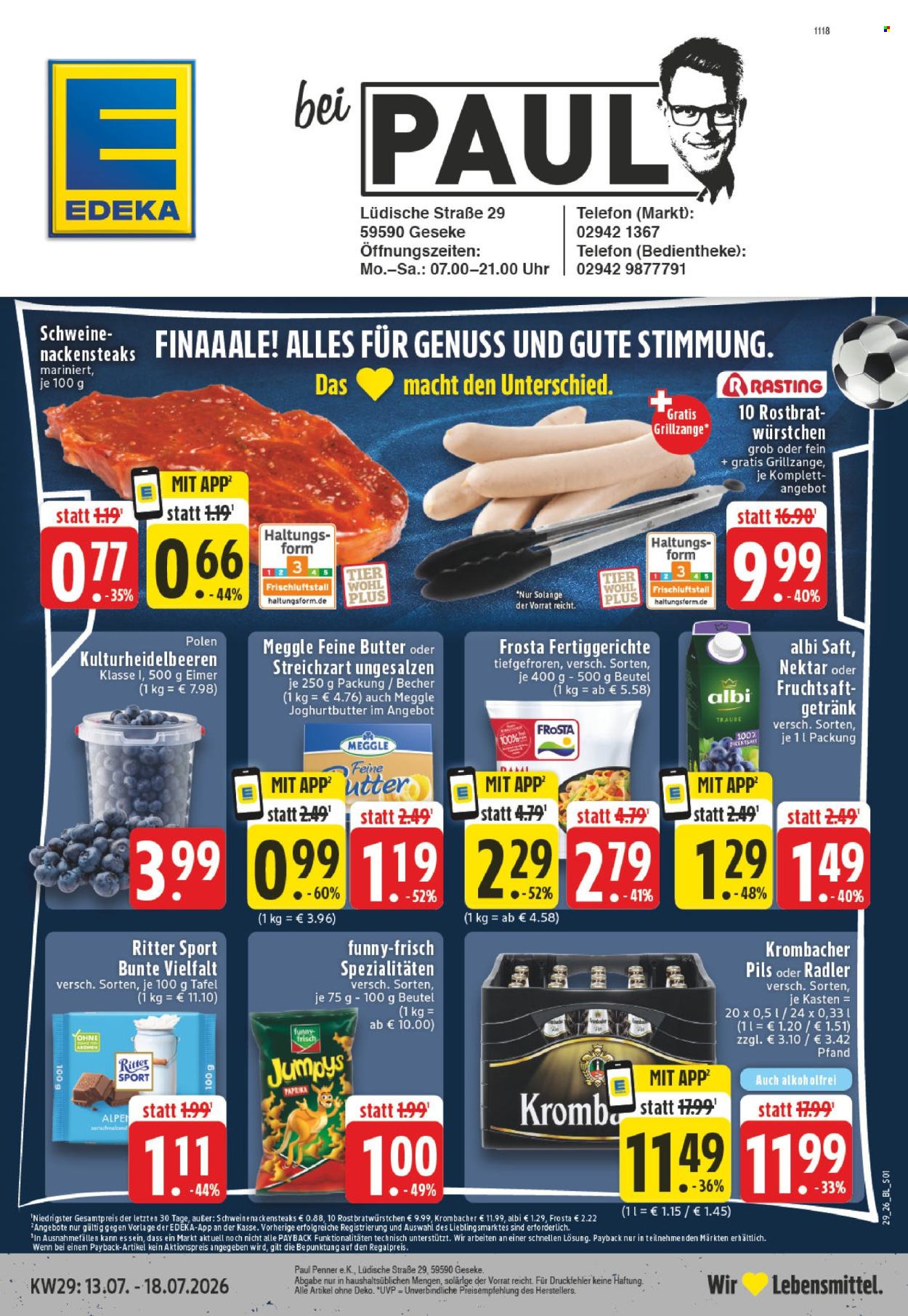 Edeka Prospekte  - 13.07.2026 - 18.07.2026. Seite 1