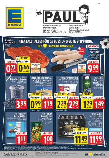 Prospekte Edeka - 13.07.2026 - 18.07.2026.