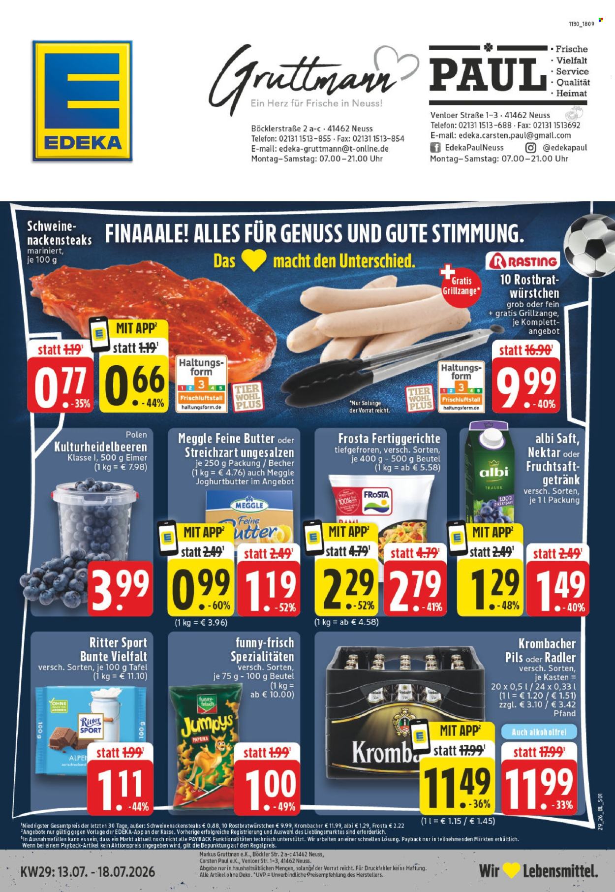 Edeka Prospekte  - 13.07.2026 - 18.07.2026. Seite 1
