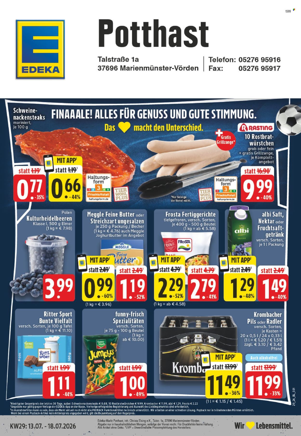 Edeka Prospekte  - 13.07.2026 - 18.07.2026. Seite 1
