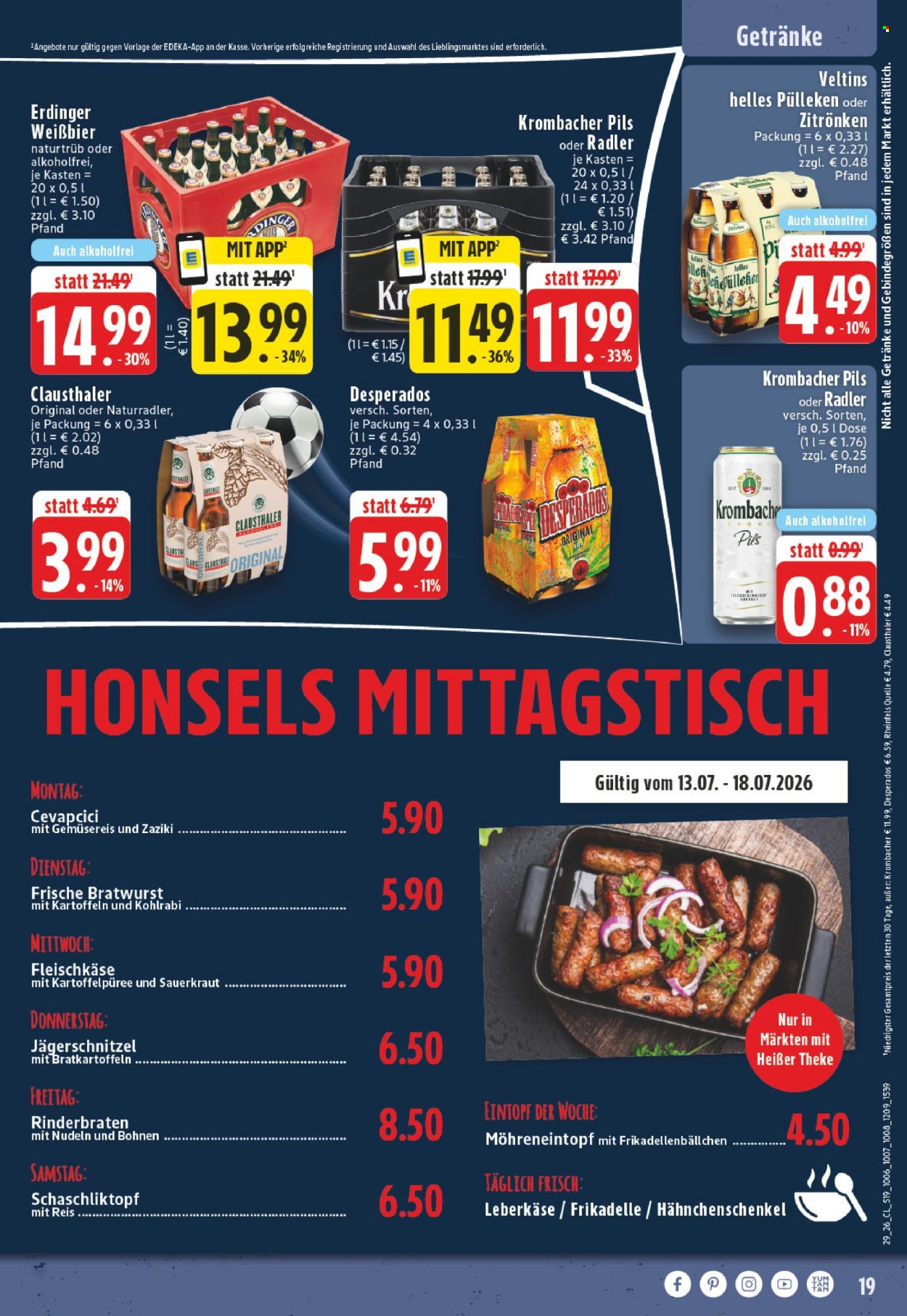 Edeka Prospekte  - 13.07.2026 - 18.07.2026. Seite 19