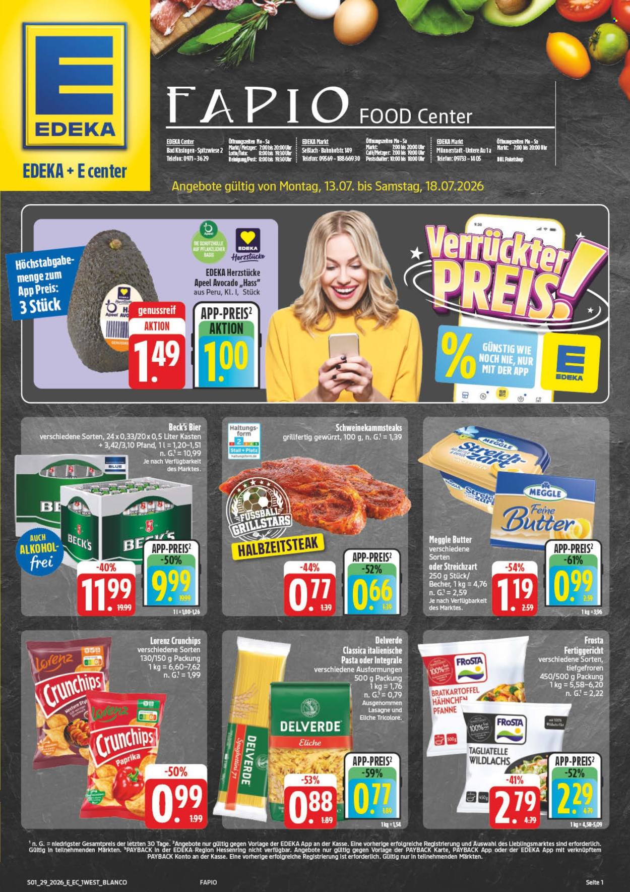 E center Prospekte  - 13.07.2026 - 18.07.2026. Seite 1