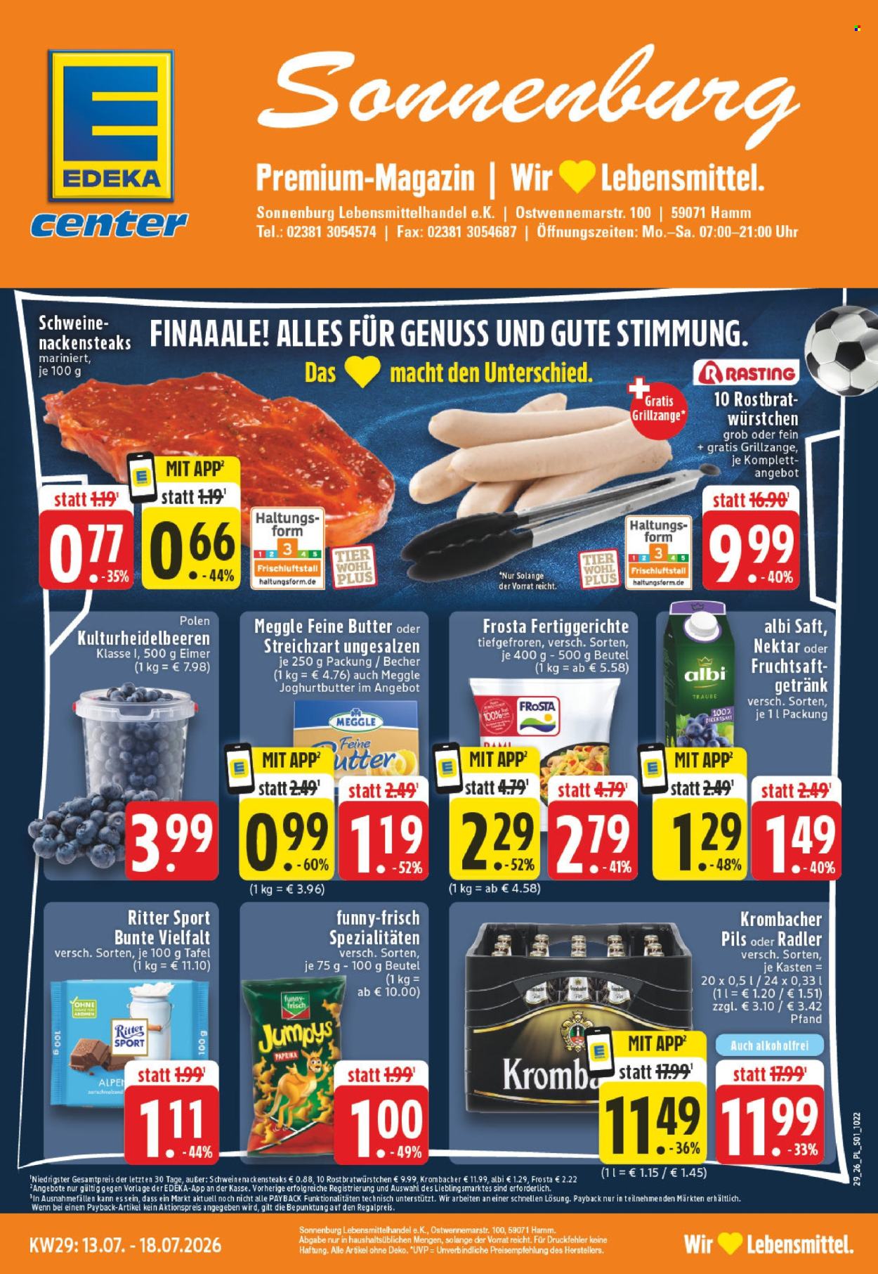E center Prospekte  - 13.07.2026 - 18.07.2026. Seite 1