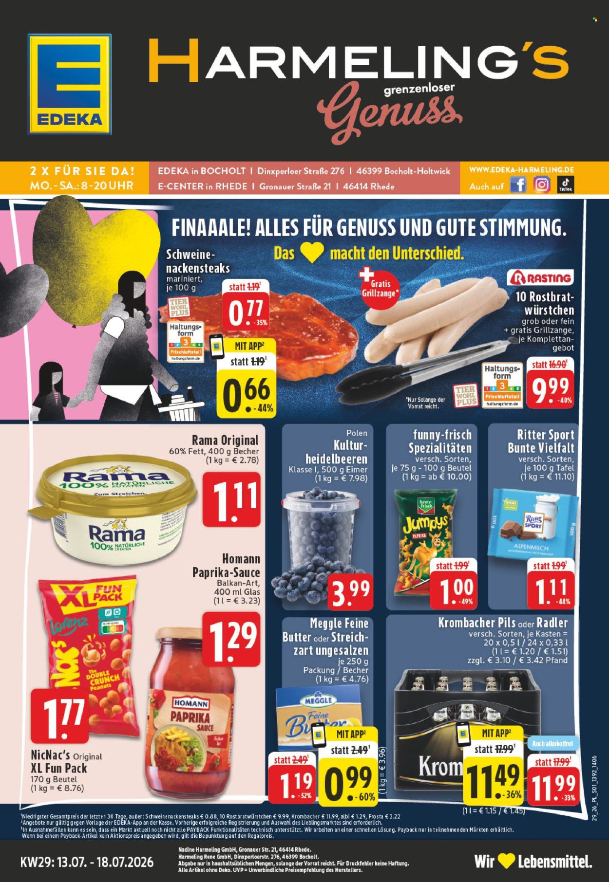 E center Prospekte  - 13.07.2026 - 18.07.2026. Seite 1