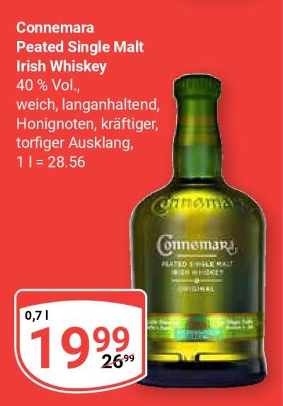 CONNEMARA Peated Single Malt Irish Whiskey