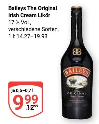 Baileys The Original Irish Cream Likör