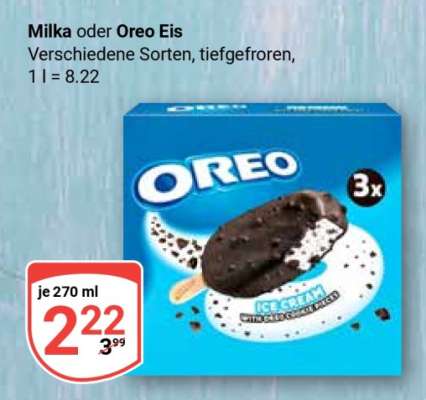 MILKA oder OREO Eis