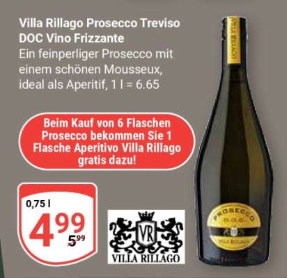Villa Rillago Prosecco Treviso DOC Vino Frizzante