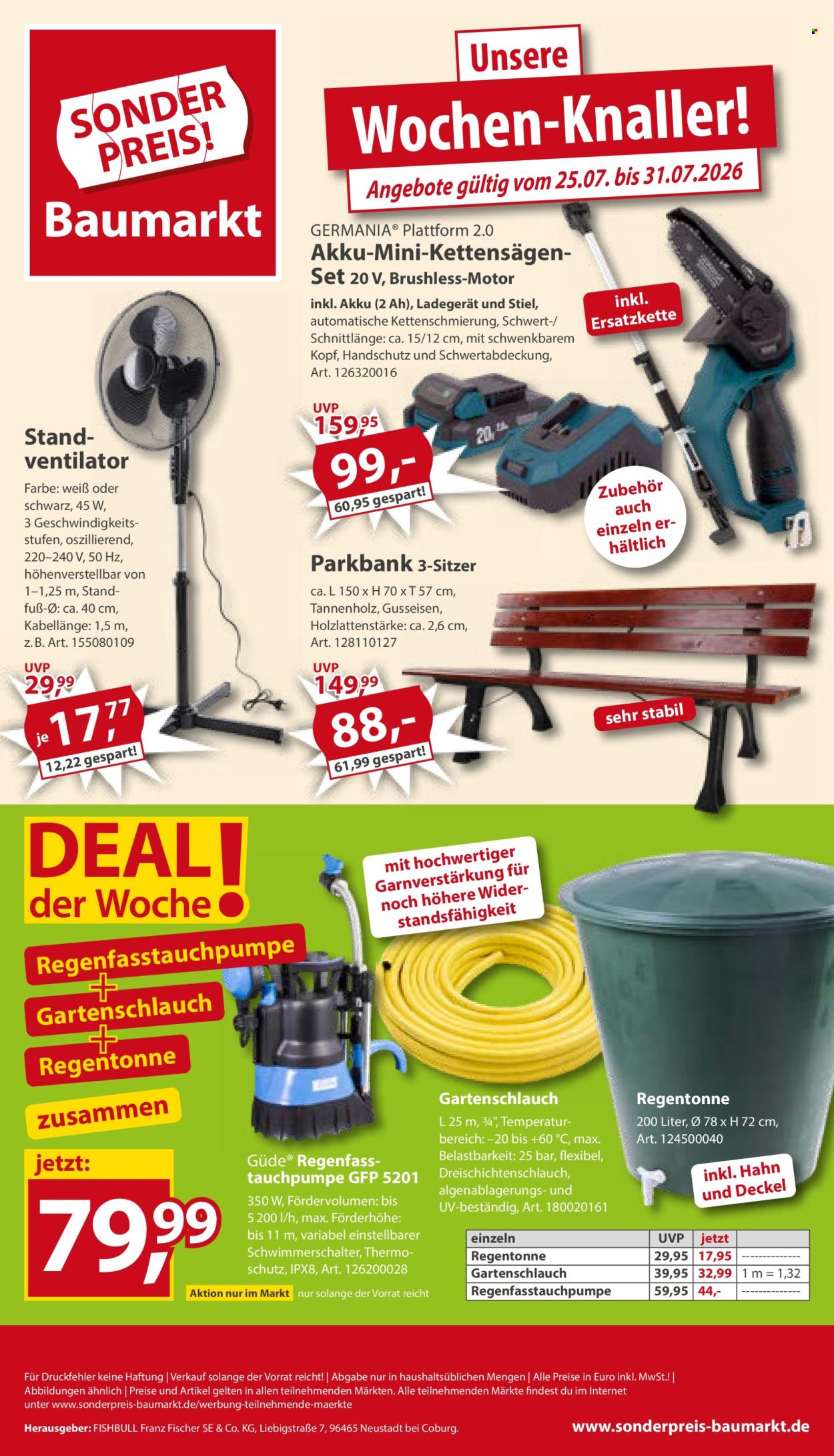 Leták Sonderpreis-Baumarkt - 25.7.2026 - 31.7.2026. Strana 1