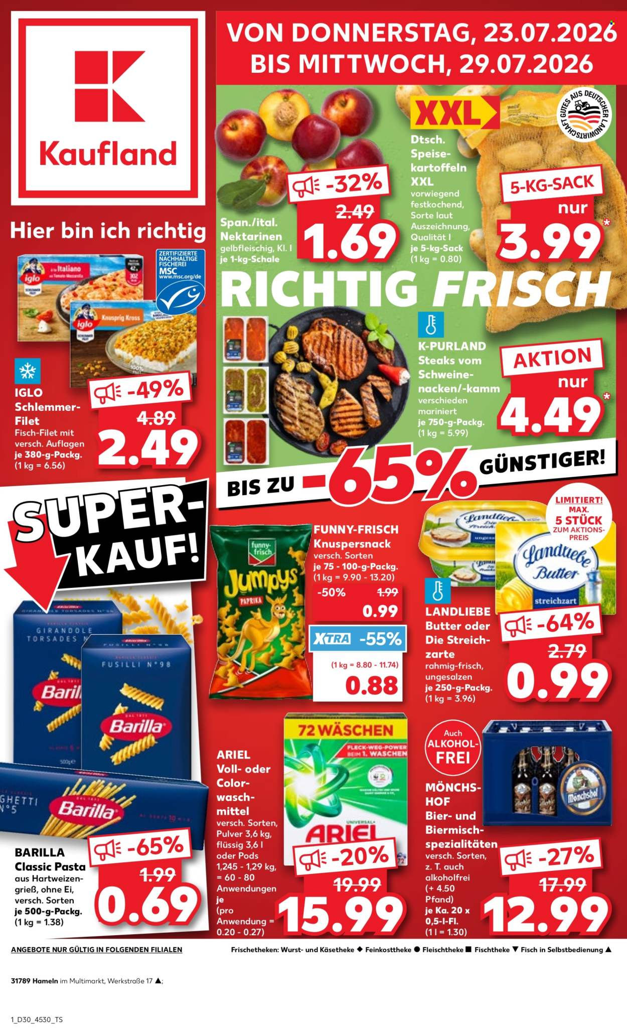 Leták Kaufland - 23.7.2026 - 29.7.2026. Strana 1