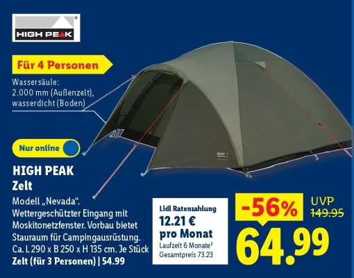HIGH PEAK Zelt