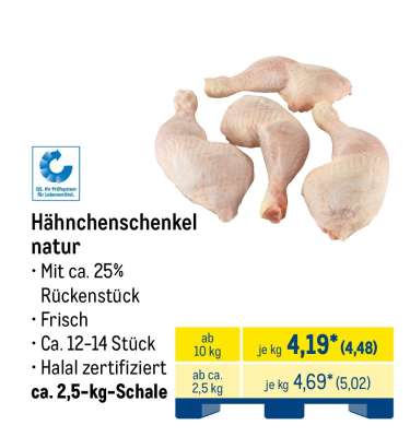 Hähnchenschenkel natur