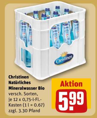 Christinen Natürliches Mineralwasser Bio