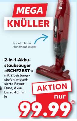 2-in-1-Akkustaubsauger »BCHF2BST«