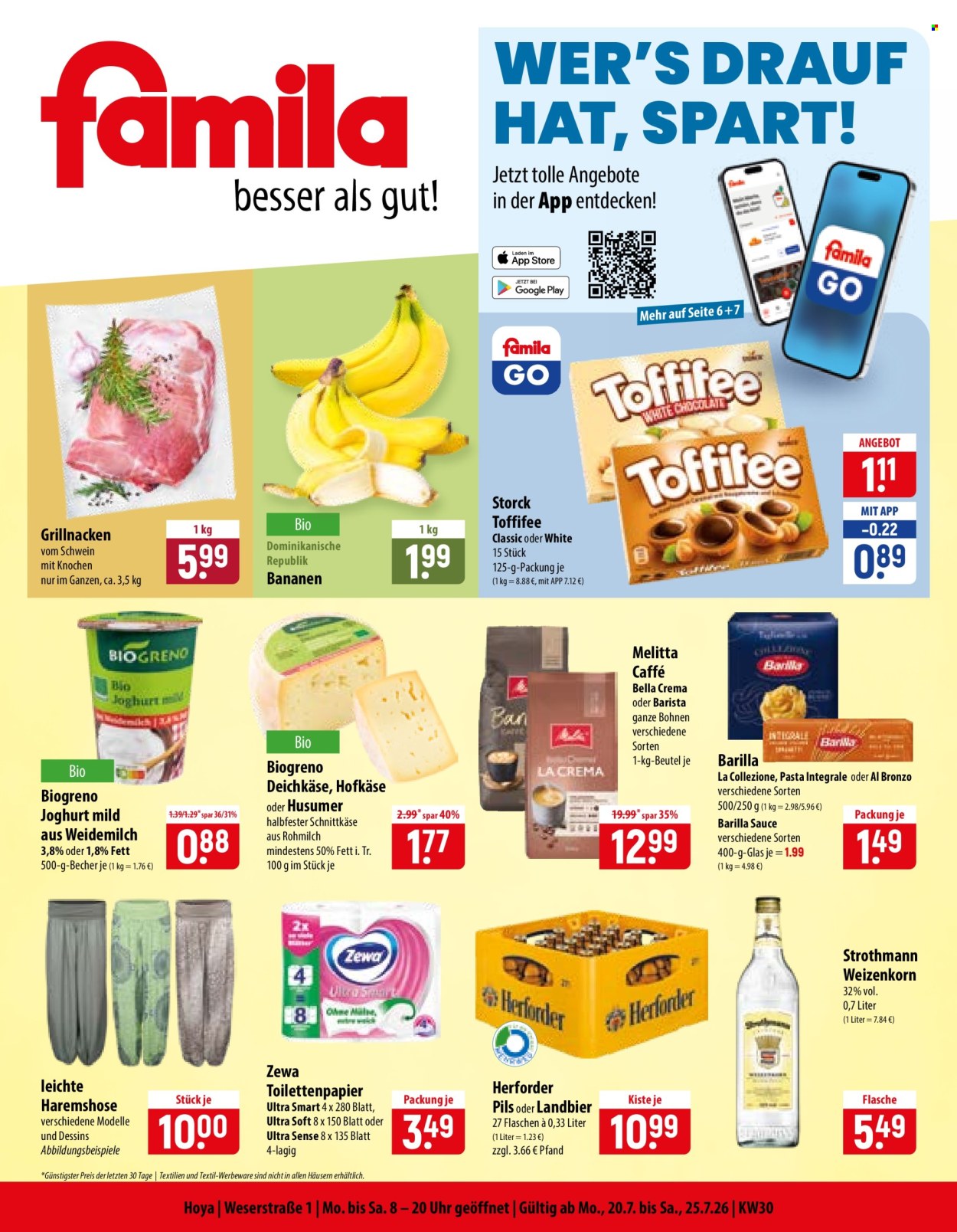 famila Prospekte  - 20.07.2026 - 25.07.2026. Seite 1