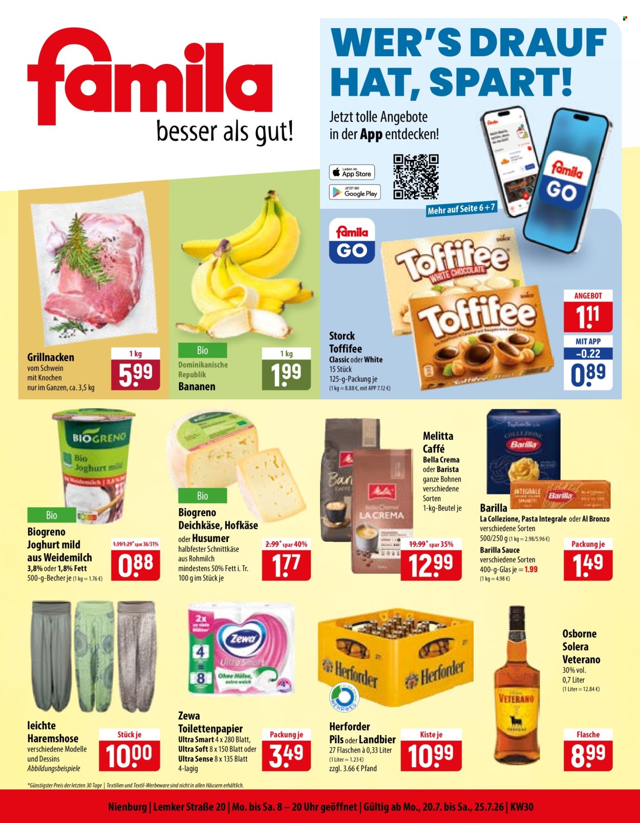 famila Prospekte  - 20.07.2026 - 25.07.2026. Seite 1
