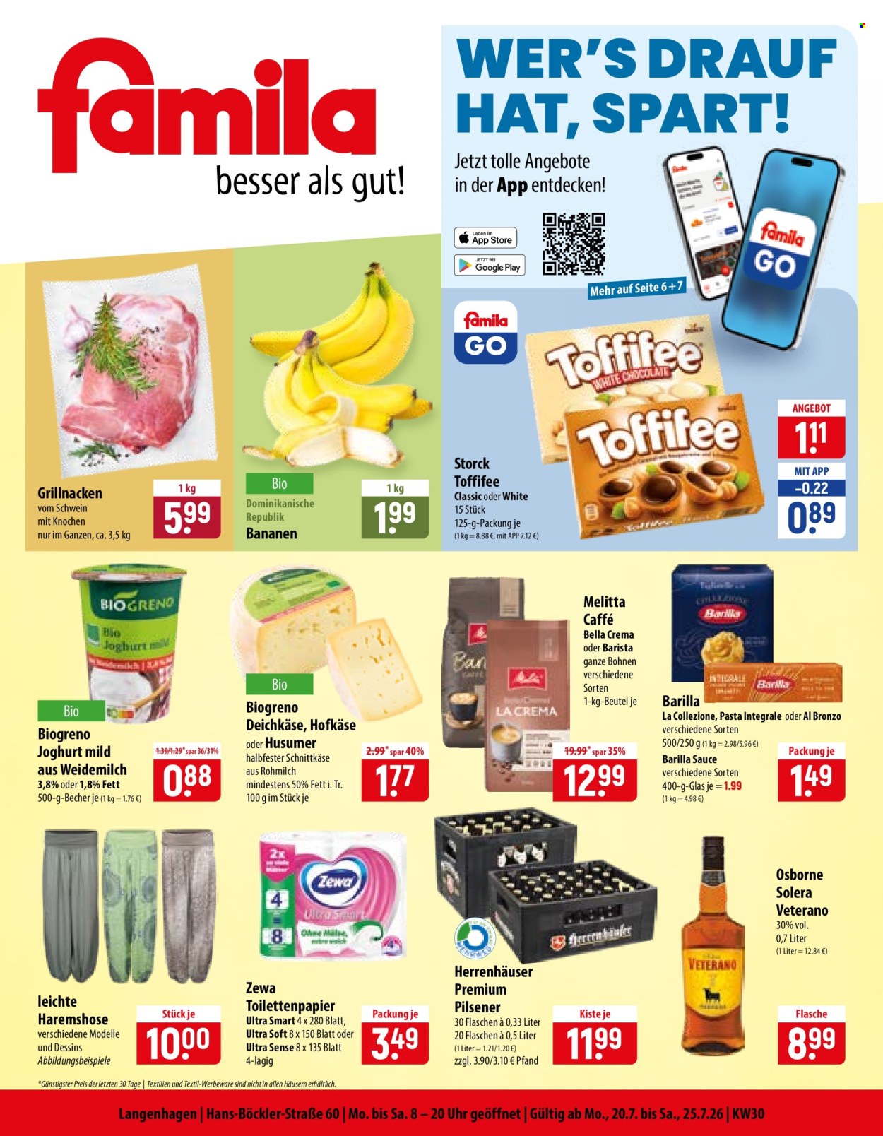 famila Prospekte  - 20.07.2026 - 25.07.2026. Seite 1