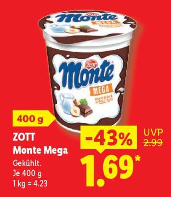 Zott Monte mega
