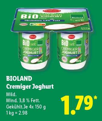 Bioland Cremiger Joghurt