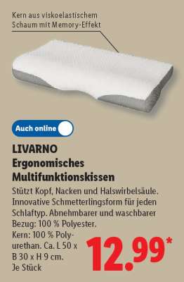 LIVARNO Ergonomisches Multifunktionskissen