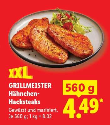 GRILLMEISTER Hähnchen-Hacksteaks