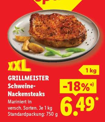 Grillmeister Schweine- Nackensteaks