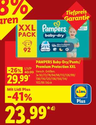 PAMPERS Baby-Dry/Pants/Premium Protection XXL