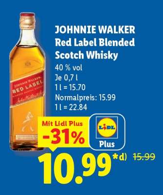 JOHNNIE WALKER Red Label Blended Scotch Whisky