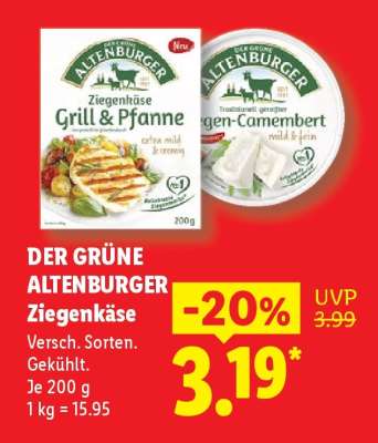 DER GRÜNE ALTENBURGER Ziegenkäse