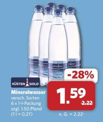 Küsten Gold Mineralwasser