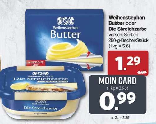 WEIHENSTEPHAN Butter oder Die Streichzarte