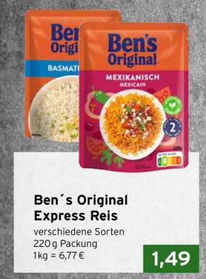 Ben’s Original Express Reis*