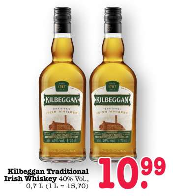Kilbeggan Traditional Irish Whiskey