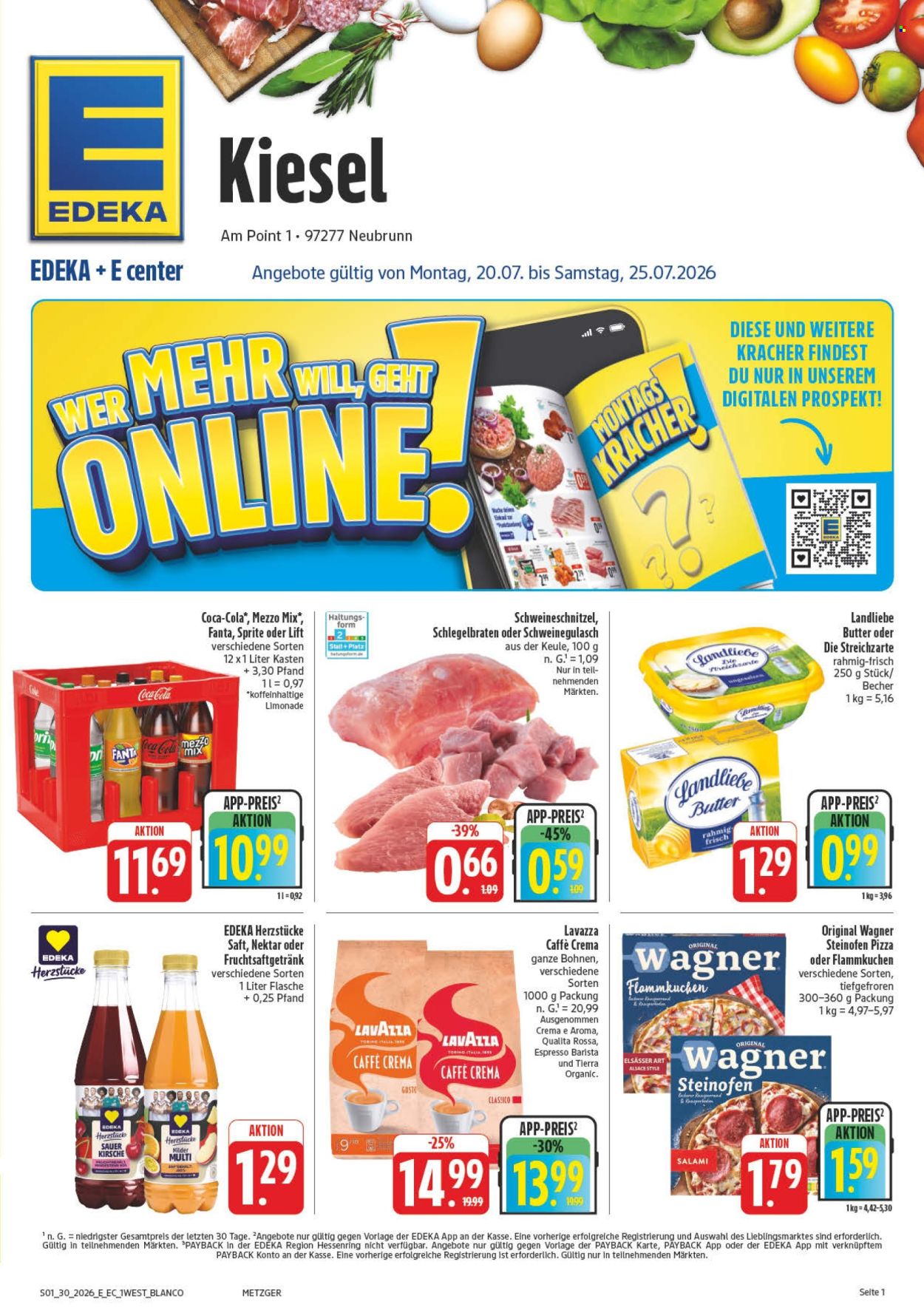Leták Edeka - 20.7.2026 - 25.7.2026. Strana 1