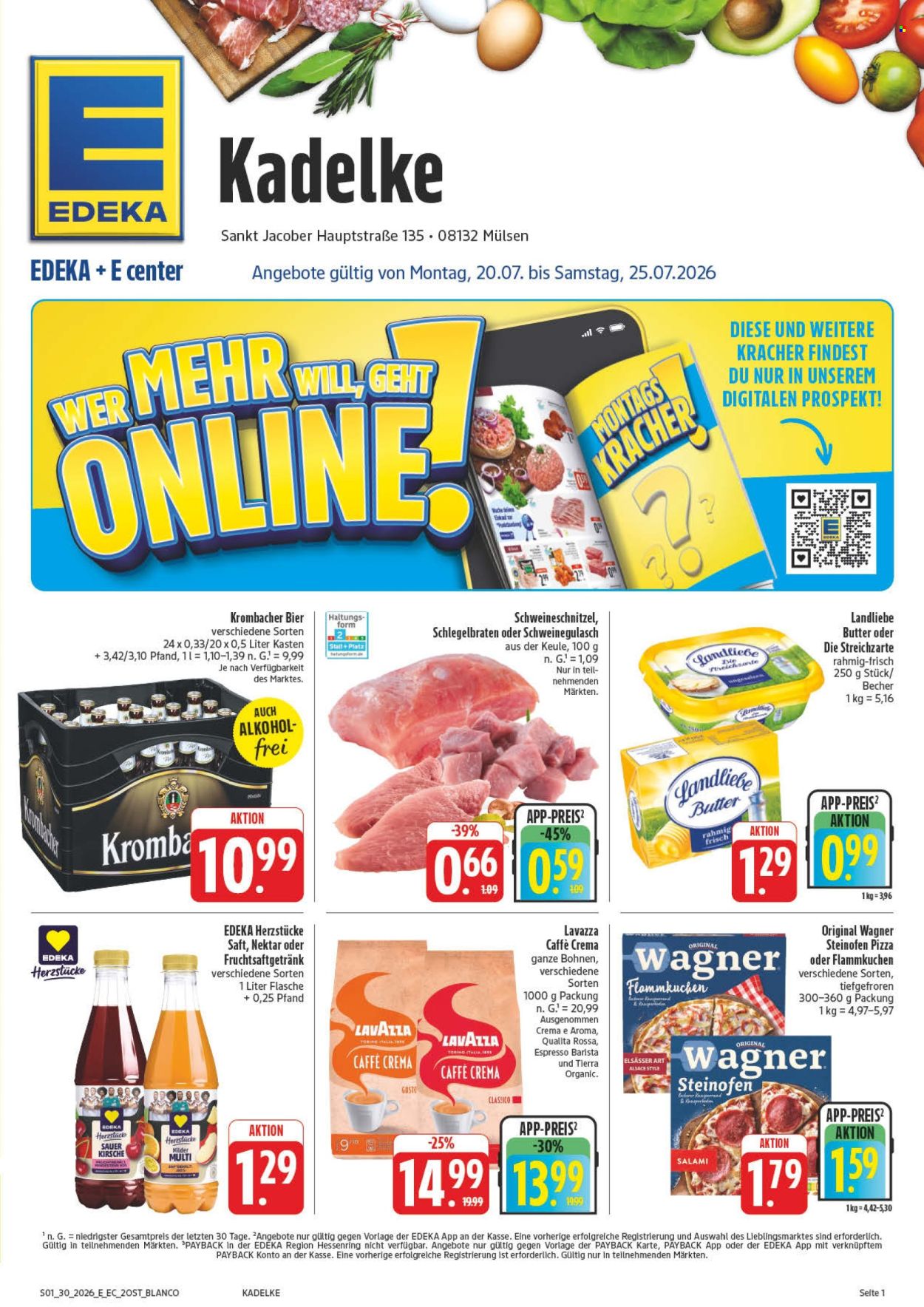 Leták Edeka - 20.7.2026 - 25.7.2026. Strana 1