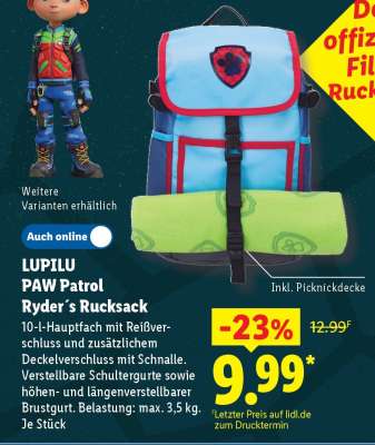 LUPILU PAW Patrol Ryder’s Rucksack