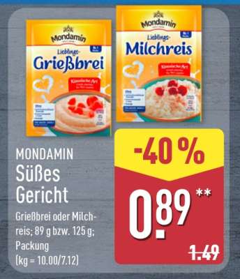 MONDAMIN Süßes Gericht