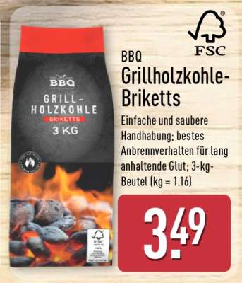 Grillholzkohle- briketts