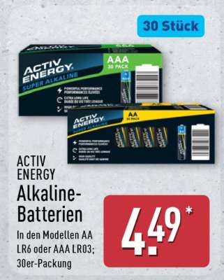 ACTIV ENERGY Alkaline-Batterien