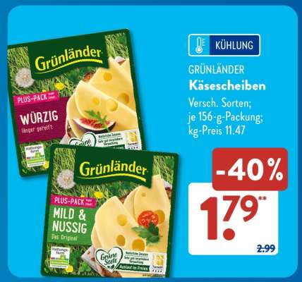 Grünländer Käsescheiben